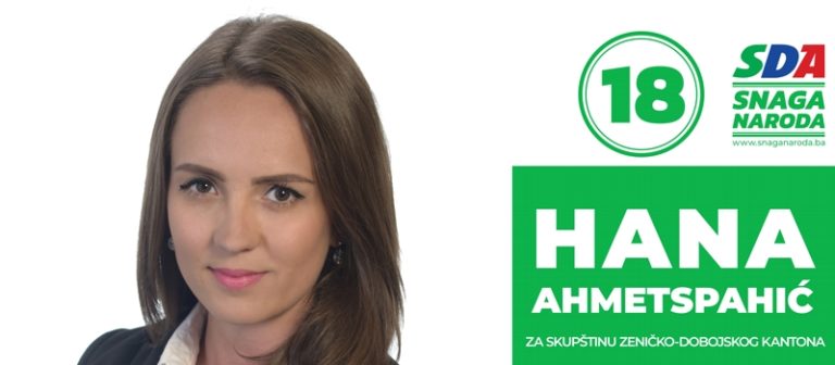 Hana Ahmetspahić (SDA) za Skupštinu ZDK