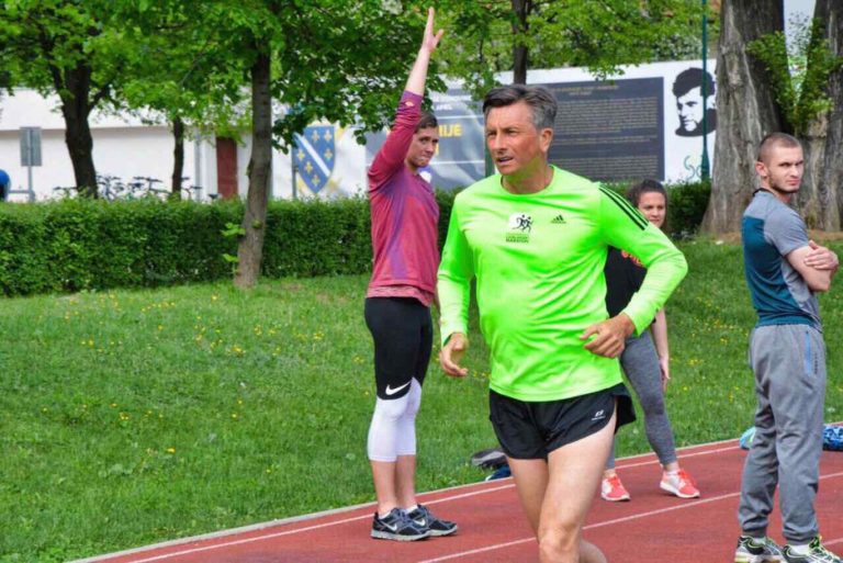 Predsjednik Slovenije ni tokom službene posjete BiH nije propustio trening