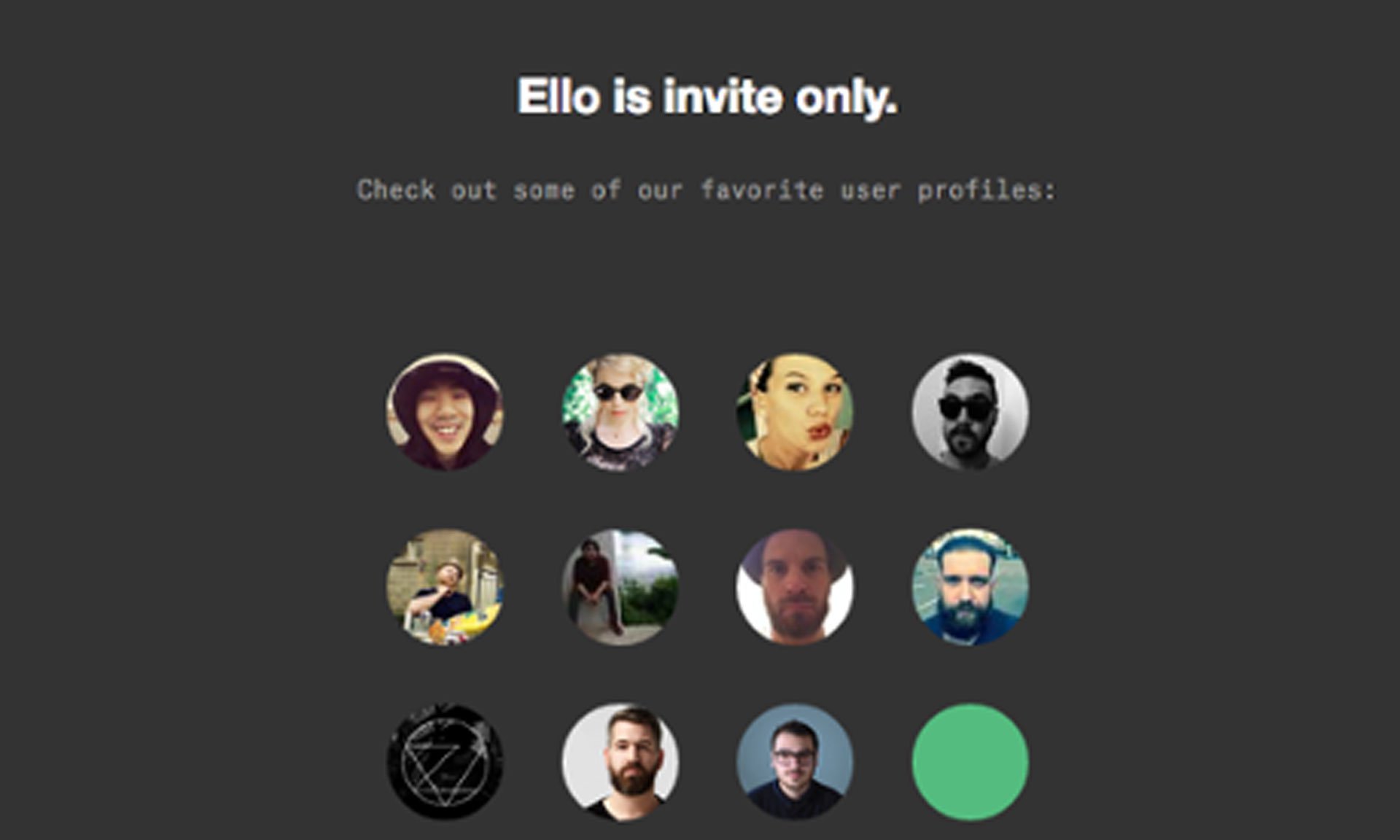 Favorite user. Ello (social Network).