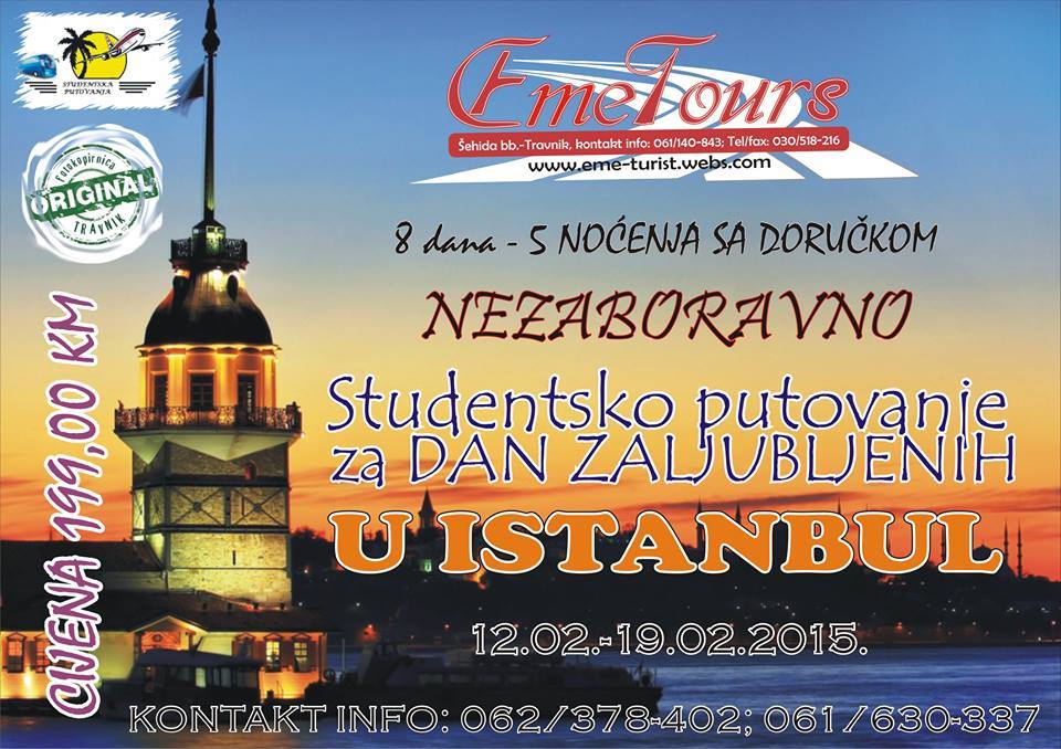 ISTANBUL ZA 199 KM: 1000 studenata iz BiH u osvajanju Turske