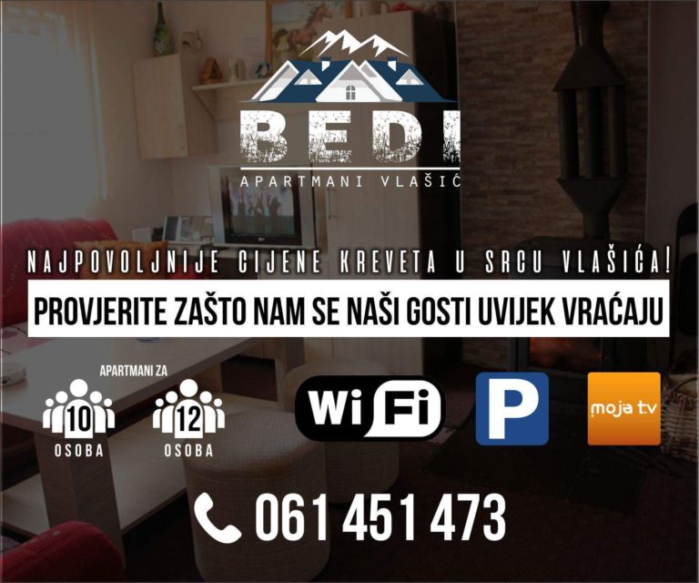 APARTMANI BEDI Zimovanje u srcu Vlašića nevjerovatnih 15 KM!