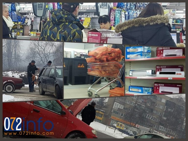 ZENICA Nestajalo struje, grijalica i svijeća u marketima, automobili u kvaru, bez grijanja već dva dana… (FOTO)