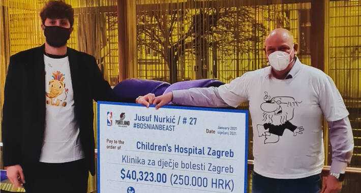 Jusuf Nurkić donirao 250 hiljada kuna za bolnicu u Zagrebu