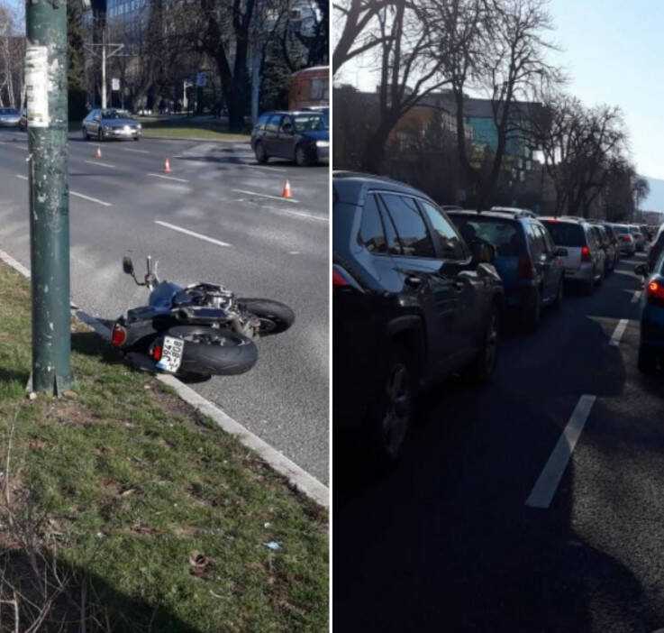 Pao motociklista, završio u bolnici