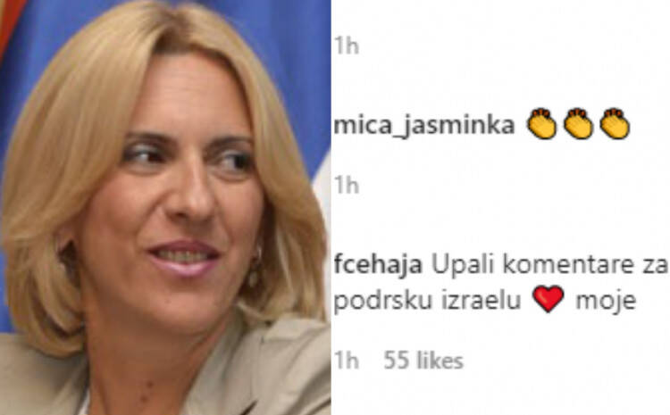 Željka Cvijanović podržala Izrael, a zatim onemogućila komentiranje