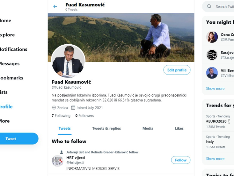 Gradonačelnik Kasumović otvorio profil na Twitteru