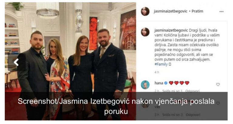 Jasmina Izetbegović se oglasila nakon svadbe: “Ovo zaista nisam očekivala”