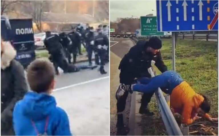 Javnost ogorčena: Policajac na protestima bacio ženu preko bankine