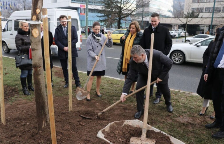 Vlada KS posadila novo drvo u centru grada, lopatu u ruke uzeli premijer i sedam ministara