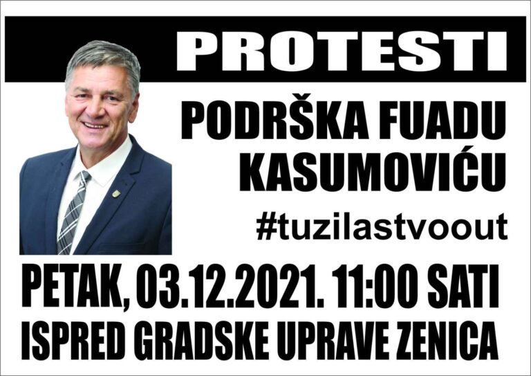 Danas veliki protest podrške za Fuada Kasumovića