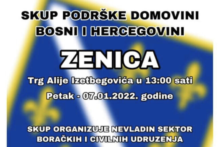 ZENICA: U petak veliki skup podrške domovini Bosni i Hercegovini