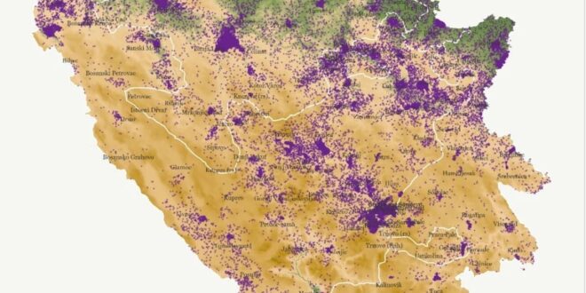 Pogledajte mapu: BiH kao prazna zemlja, najlošija situacija je u ovim opštinama i gradovima 