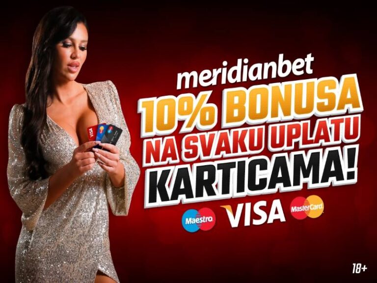 EKSKLUZIVNA PONUDA! ZAIGRAJ BESPLATNO U MERIDIANU: 10% na uplatu karticama i poklon 30 KM!