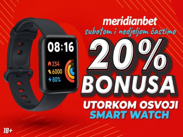 20% BONUSA NA UPLATU I POKLON SMART WATCH? DOPUNI SVOJ MERIDIAN NALOG NA „DUHANPROMET“ TRAFIKAMA!