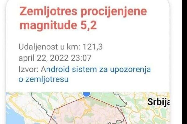 Android preko sistema zaštite sekundama prije upozorio na zemljotresu u BiH