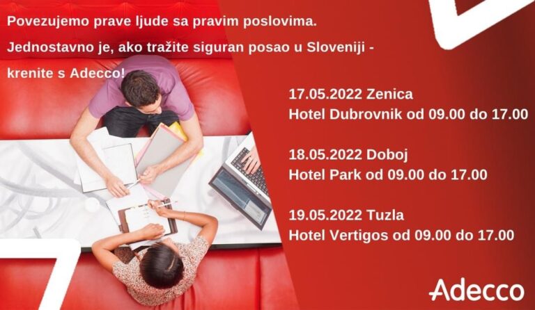 PRILIKA KOJA SE NE PROPUŠTA: Dođite na razgovor za posao u Zenici, odlične plaće i uslovi!