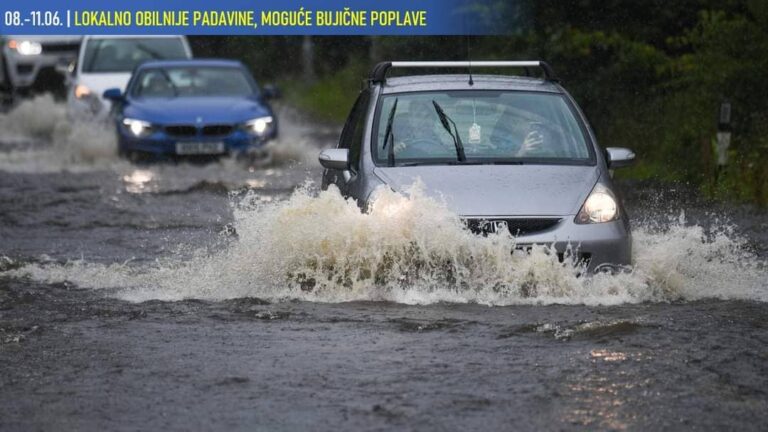 OD SUTRA KIŠA I PLJUSKOVI SA GRMLJAVINOM: U BiH moguće i bujične poplave