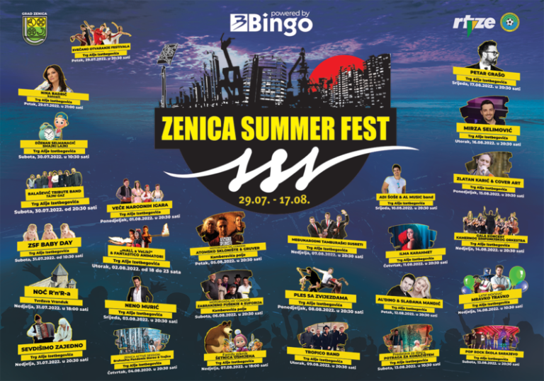 U petak počinje Zenica Summer Fest 2022