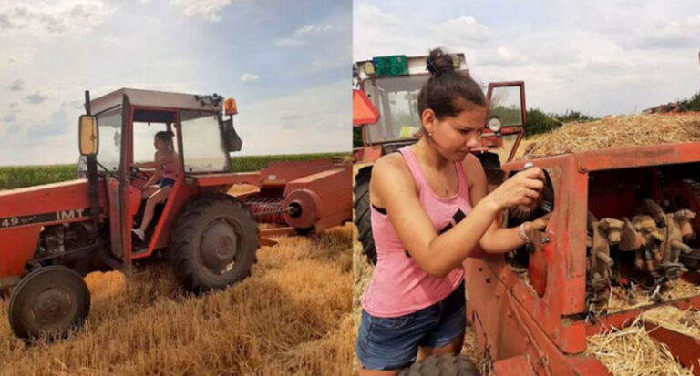 Dragana (17) raspuste provodi u selu i na njivi: Vozi traktor, pomaže roditeljima i komšijama