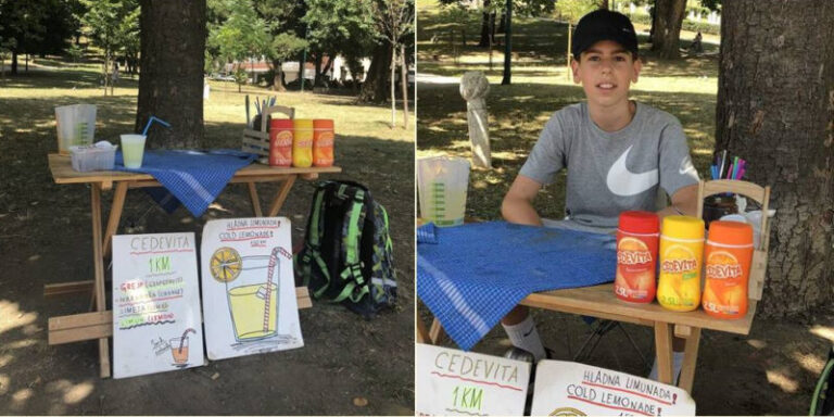 Dječak iz BiH prodaje limunadu kako bi zaradio džeparac