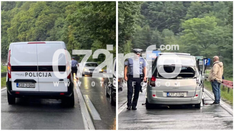 Nesreća na magistralnom putu Lašva – Kaonik, policija na licu mjesta