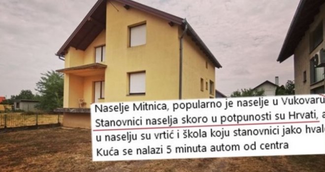 Oglas za kuću: Cijena viša jer u kvartu žive samo Hrvati!