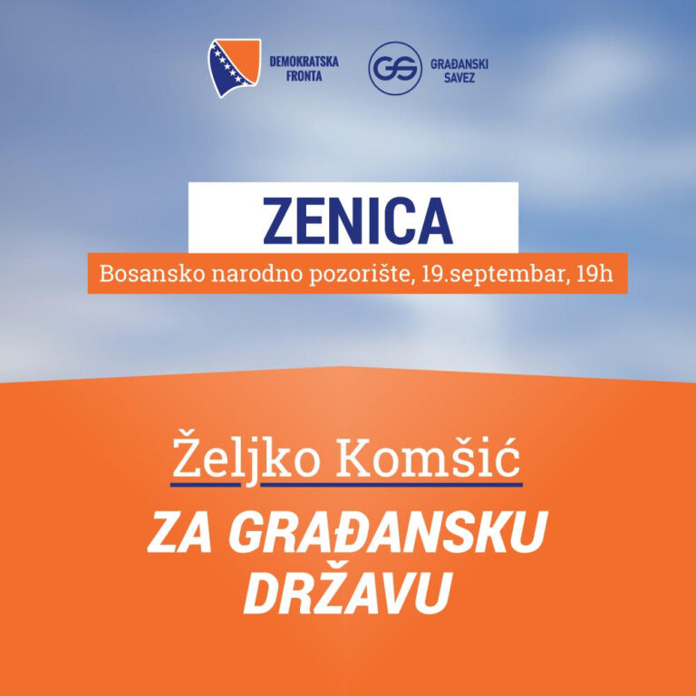 Centralni predizborni skup Demokratske fronte u BNP Zenica