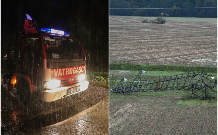 Fotografije koje pokazuju razornost nevremena: Letio crijep, prevrtali se kamioni, dalekovodni stubovi…