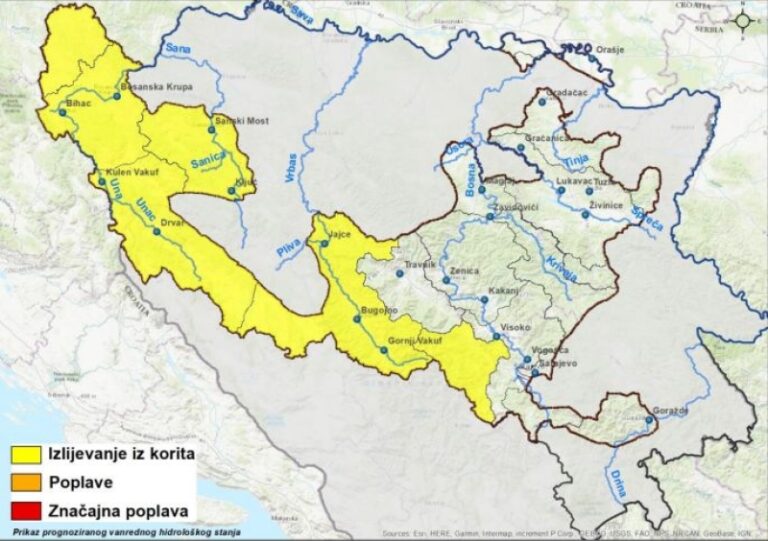 U naredna tri dana očekuje se novi porast vodostaja u FBiH, moguće nove poplave, evo i gdje