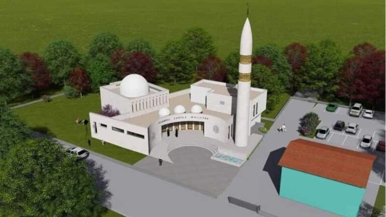 Polaganje temeljca za islamski centar u Maljevcu u Hrvatskoj 1. maja