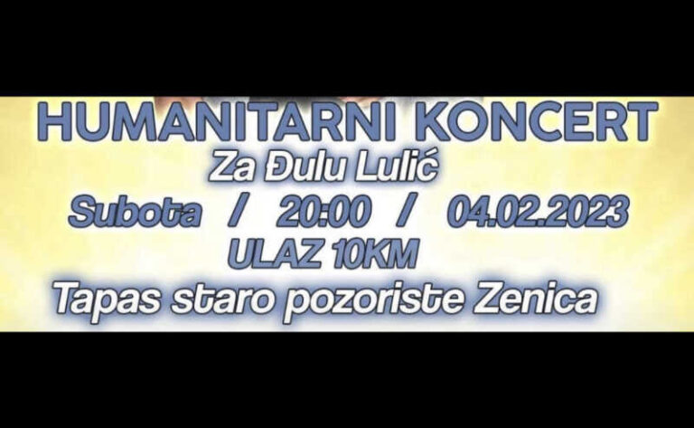 DIJELI DALJE: Humanitarni koncert u Zenici za Lulić Đulu, pomozimo da nastavi liječenje