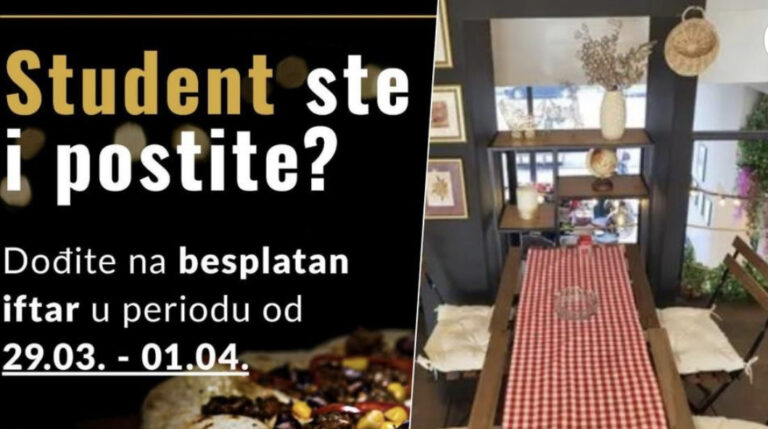 Bh. restoran oduševio gestom: “Student ste i postite? Dođite na besplatan iftar”