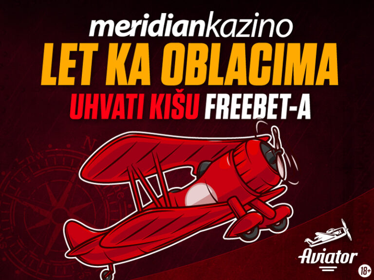 Meridian kazino: Aviator let ka oblacima uz kišu freebetova