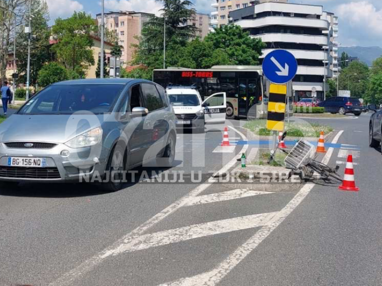 POZNAT IDENTITET: Nesreća u Zenici, teško povrijeđen biciklista (FOTO)