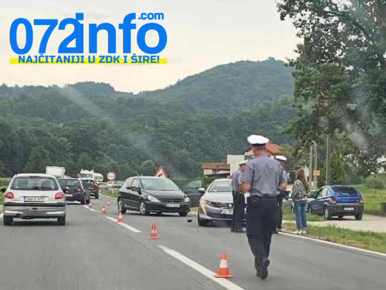 Saobraćajna nesreća na M-17, policija na licu mjesta