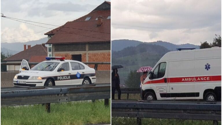 Udes na autoputu kod Visokog u smjeru Zenice, policija i hitna na terenu!