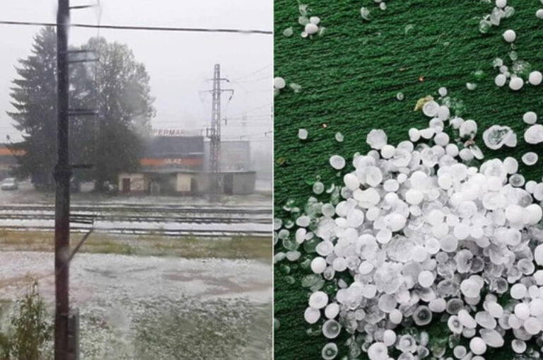 Nevrijeme praćeno kišom i gradom zahvatilo Bosansku Krupu i Sanski Most