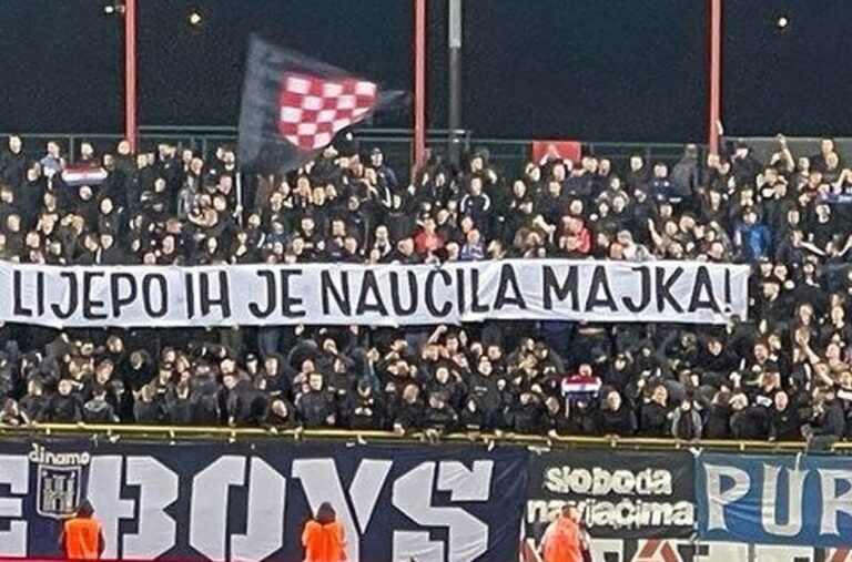 Navijači Dinama istakli parolu iz ustaške pjesme, klub očekuje žestoka kazna