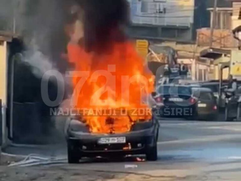 Gori automobil kod Zenice, vatrogasci na licu mjesta (VIDEO)