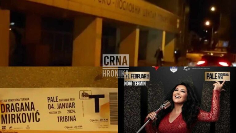 Dragana Mirković izradila goste na Palama: “Trebao biti koncert al dvorana zatvorena”