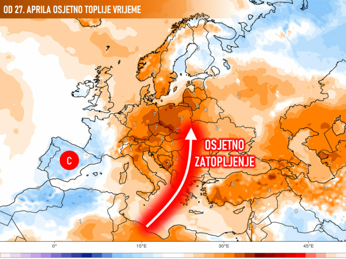 Stiže nam osjetno zatopljenje ali bez značajnijih stabilizacija vremena