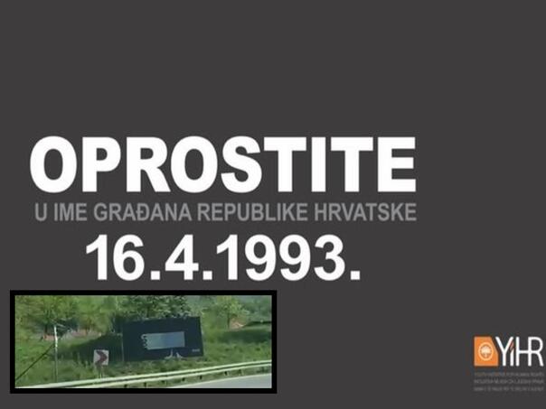 Prelijepljen plakat u Ahmićima sa pozivom na oprost u ime građana Hrvatske