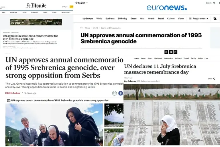 Svjetski mediji o Rezoluciji o Srebrenici: Usvojena uprkos žestokom lobiranju Srbije