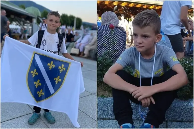 Dječak Daris Hodžić (7) treću godinu zaredom učestvovao na Maršu mira