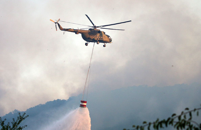 Helikopteri Oružanih snaga BiH spremni za gašenja požara