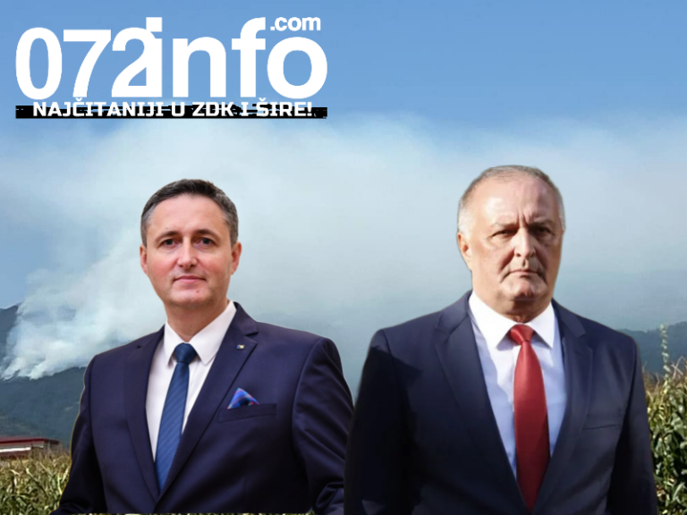 Zukan Helez i Denis Bećirović upoznati sa požarom u Žepču