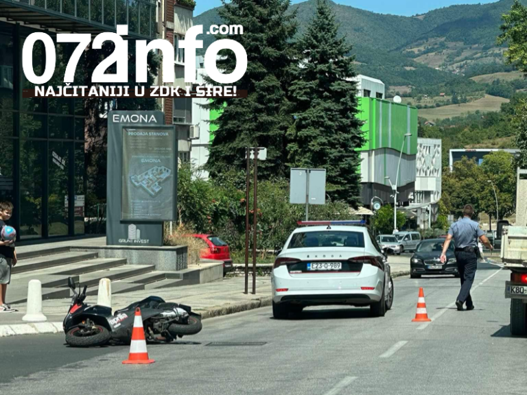 Nesreća u Zenici, sudar motora i automobila, ima povrijeđenih