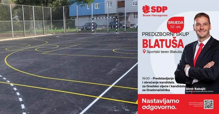 Predizborni skup SDP-a u Blatuši večeras u 19 sati