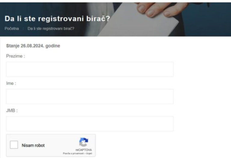 Provjerite da li ste registrovani i gdje glasate na Lokalnim izborima?