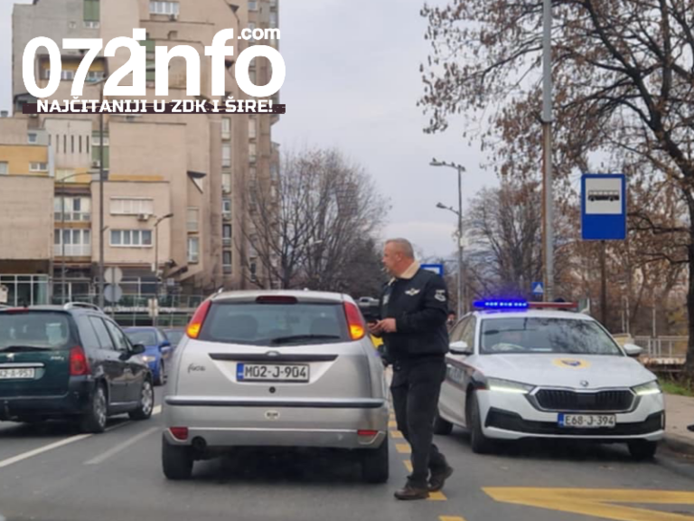 Saobraćajna nesreća u Zenici, policija na licu mjesta 